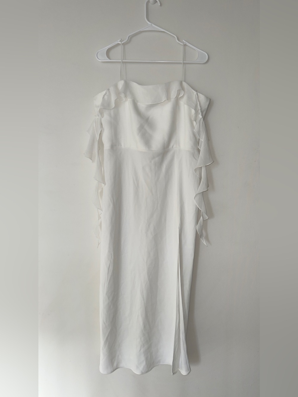 NWT Amanda Uprichard Copellia Ruffle Off-The-Shoulder Midi Dress- Size XL